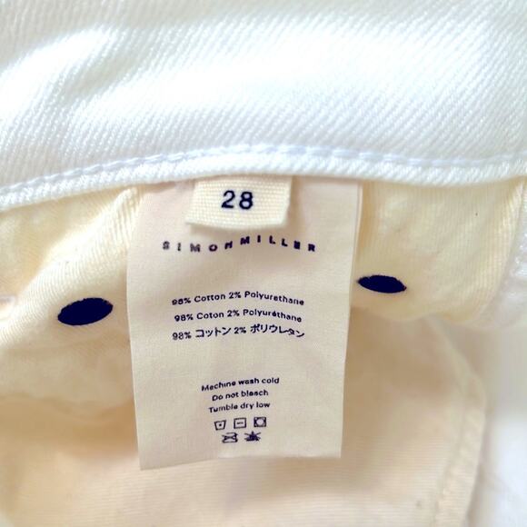 Simon Miller Straight White Denim Jeans Size 28 - Picture 5 of 11